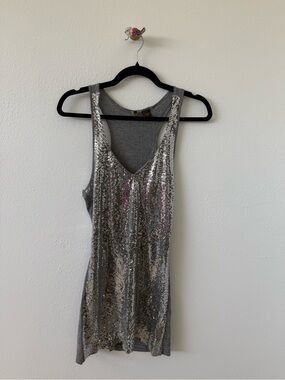 Wilster Grey Sequin Tank Size Large